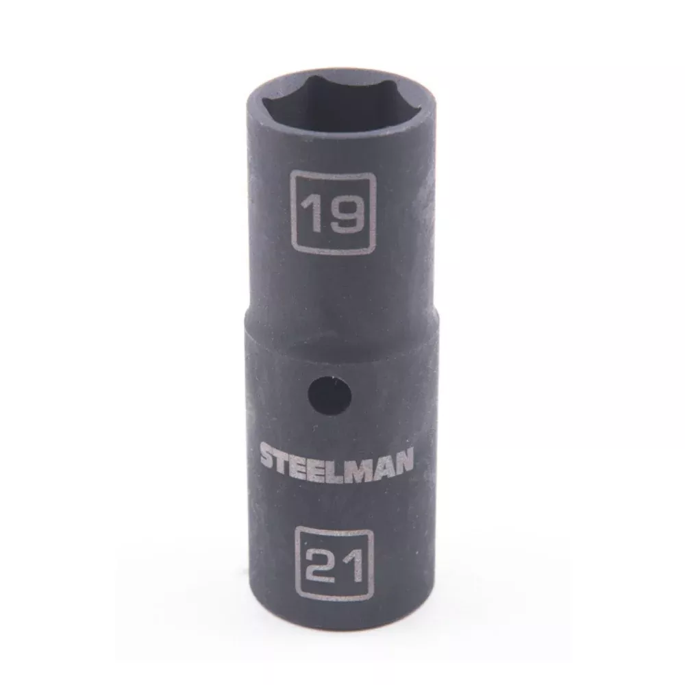1/2" Drive - 19mm x 21mm Deep Flip Impact Socket - Thin Wall