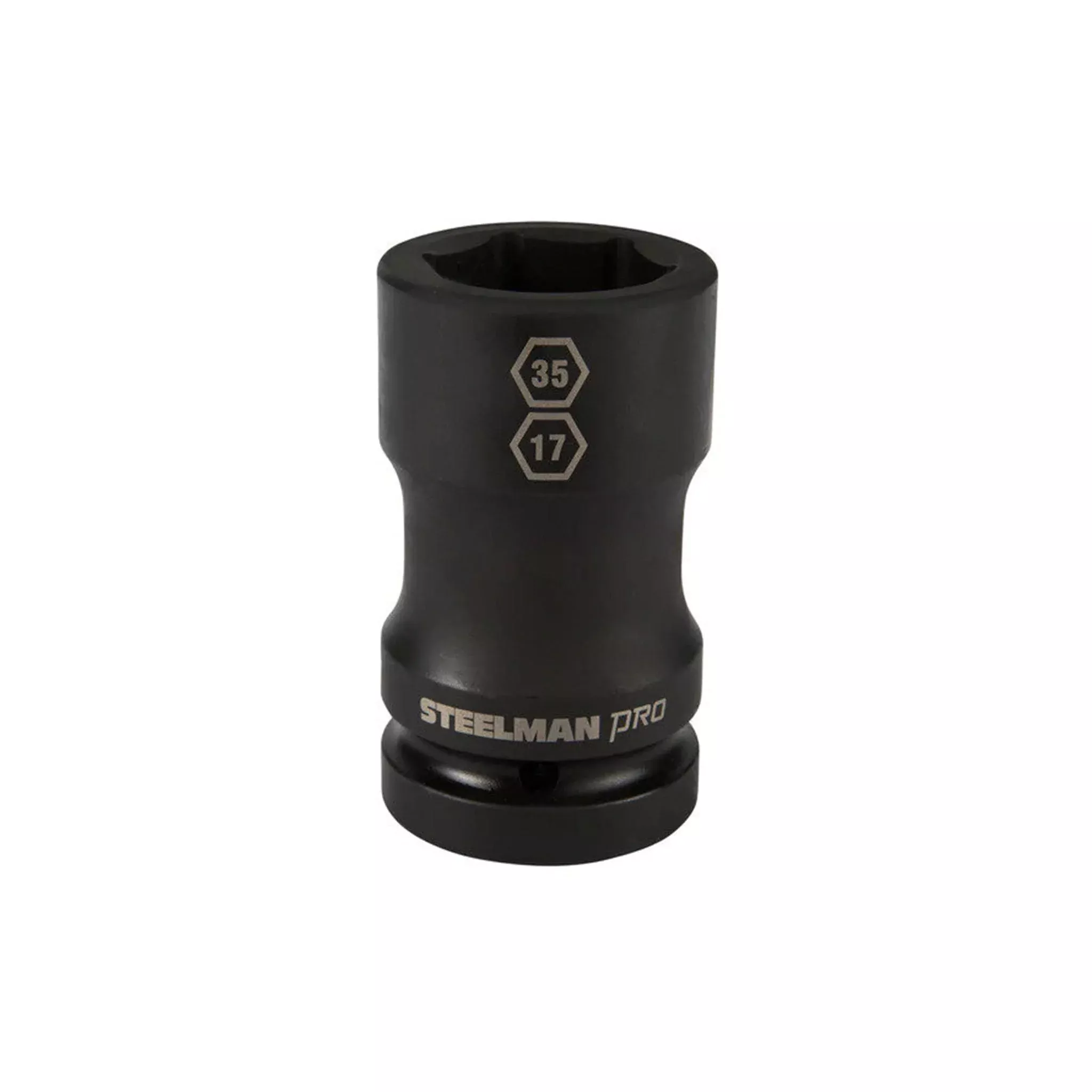 1-Inch Drive by 35mm 6-Point by 17mm 4-Point Combo Budd Wheel Impact Socket