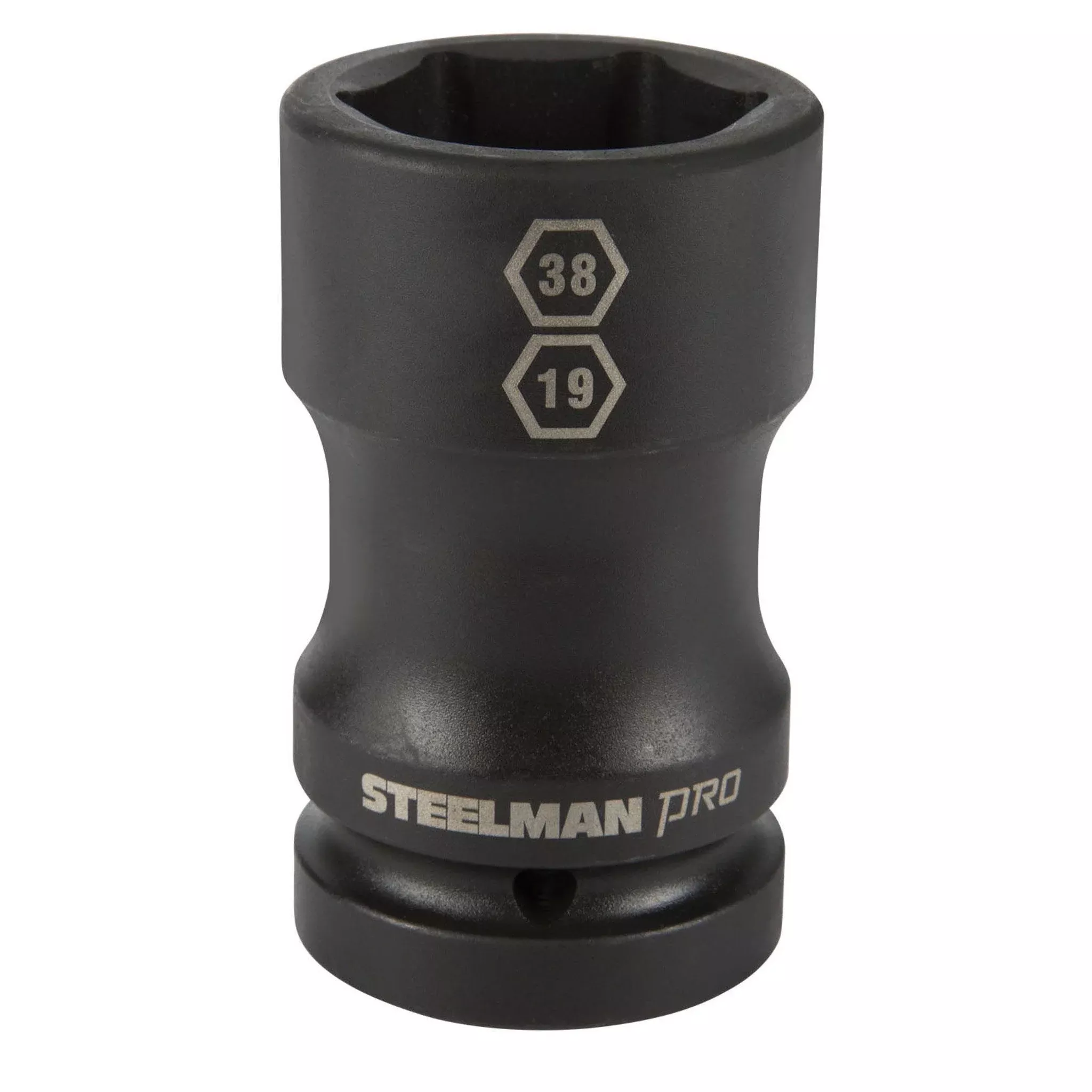 1-Inch Drive by 38mm 6-Point by 19mm 4-Point Combo Budd Wheel Impact Socket