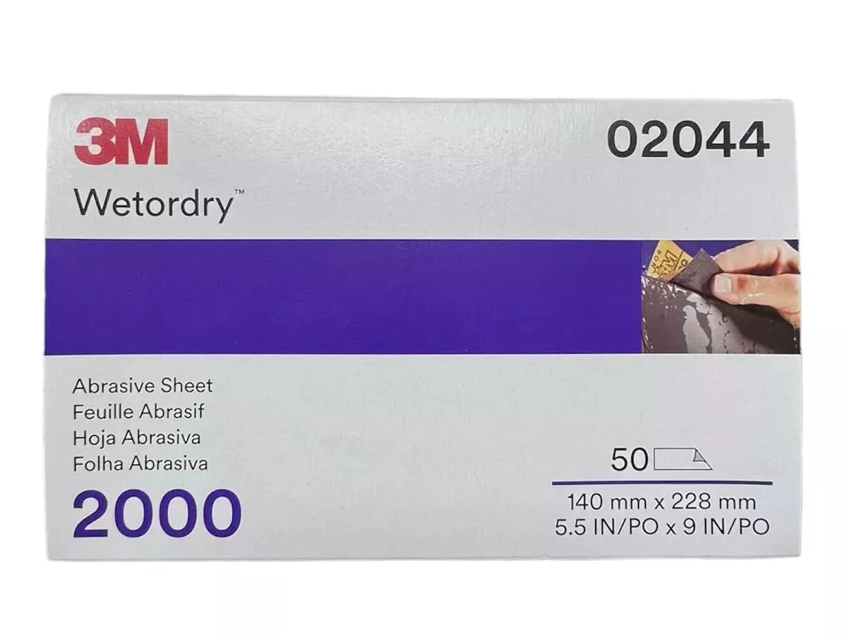 3M 02044 – 2000 Grit Wetordry™ Abrasive Sandpaper Sheets (50 Pcs)