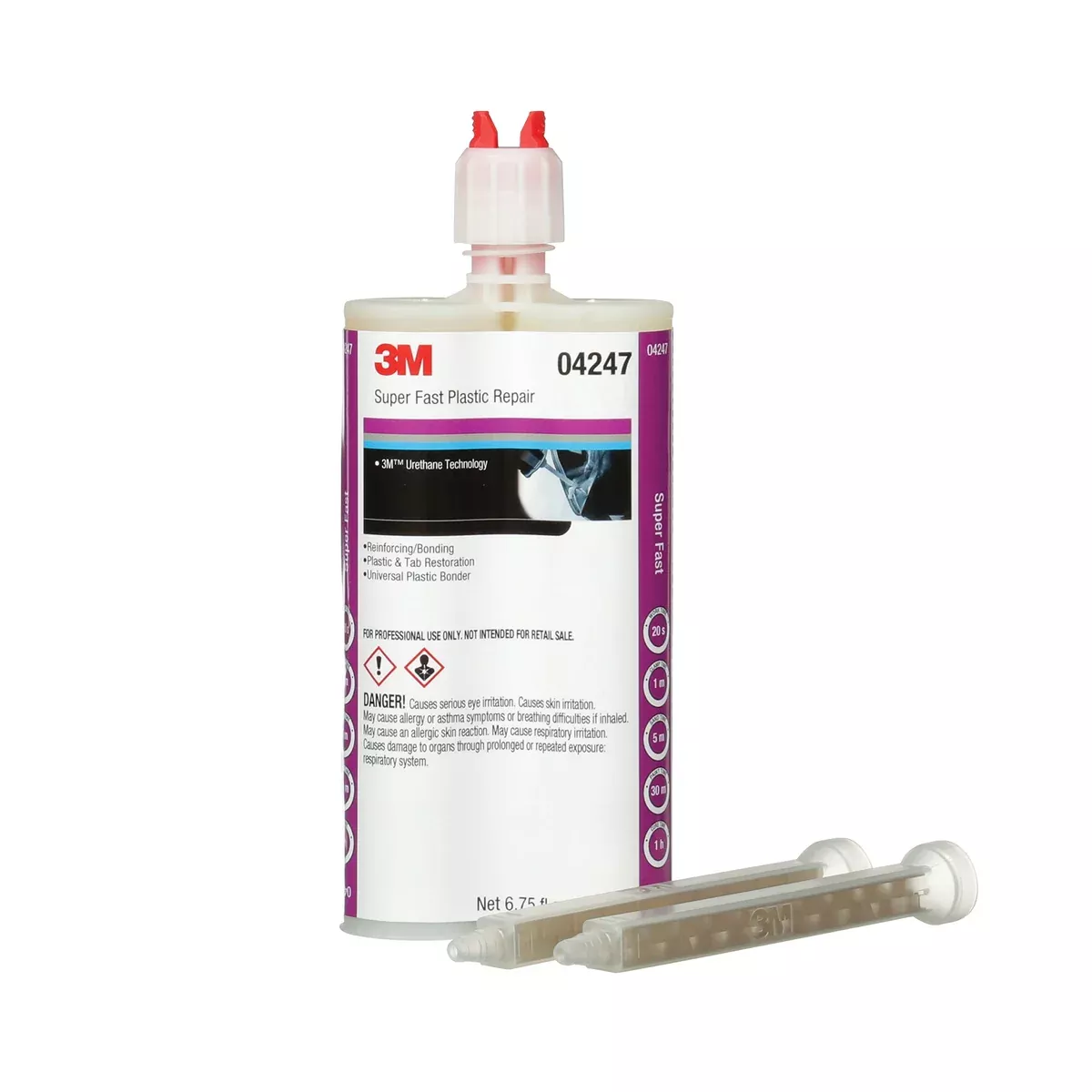 3M 04247 – Super Fast Plastic Repair (200 mL Duo-Pak, Clear)