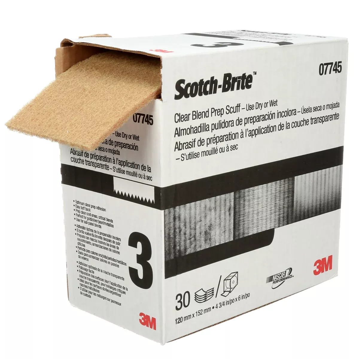 3M 07745 – Scotch-Brite™ Clear Blend Prep Scuff (4.75 in x 15 ft)