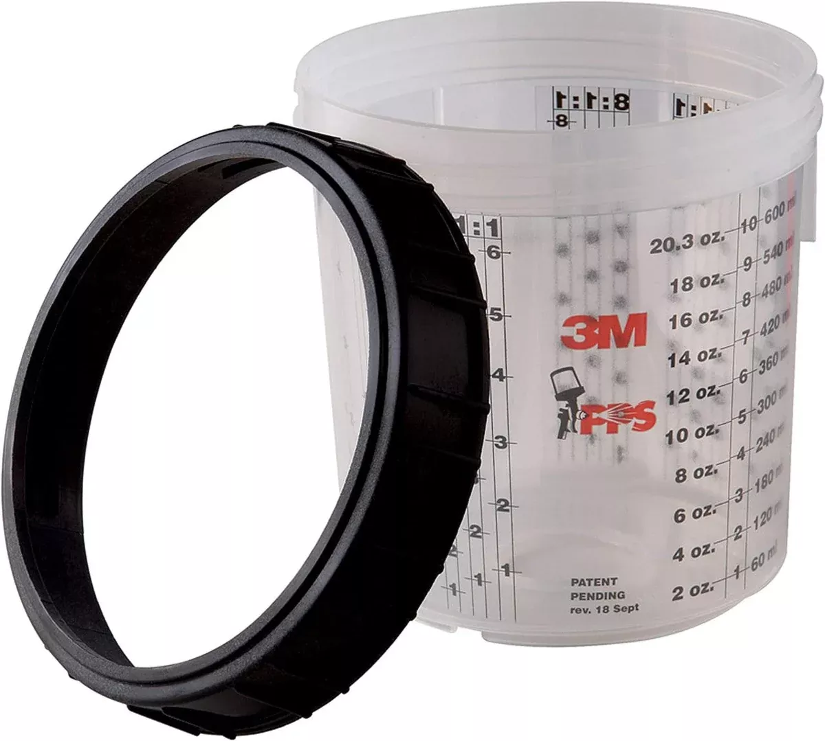 3M 16115 – PPS 2.0 Mini Cups & Collars (177 mL / 6 oz, 2 Pack)