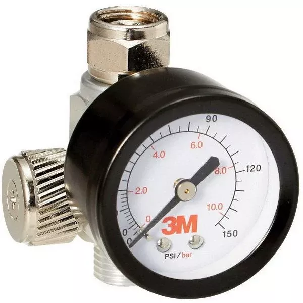 3M 16573 Accuspray™ Regulator and Air Flow Control Valve, 1/4 in - 19 TPI