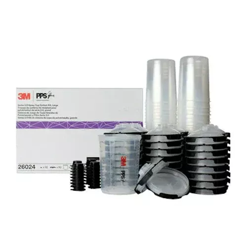 3M 26024 – PPS 2.0 Large Lids & Liners (850 mL / 28 oz, 200 Micron, 50 Pack)