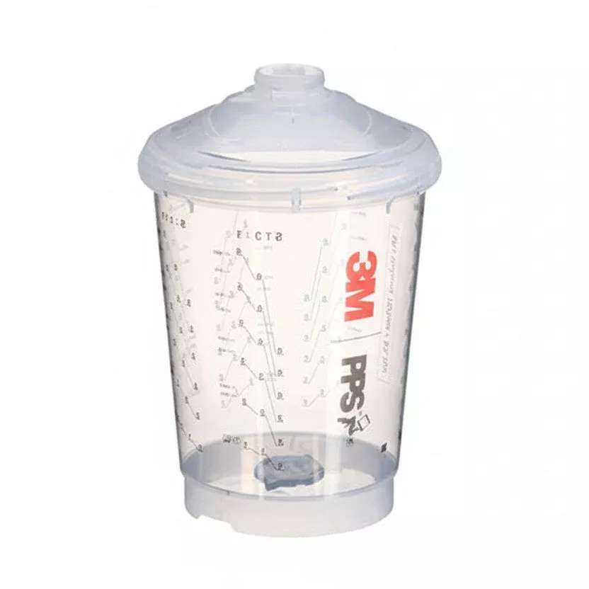 3M 26263 – PPS Series 2.0 Vented Spray Cup Kit (700 mL / 23.7 oz, 200 Micron, 50 Pack)