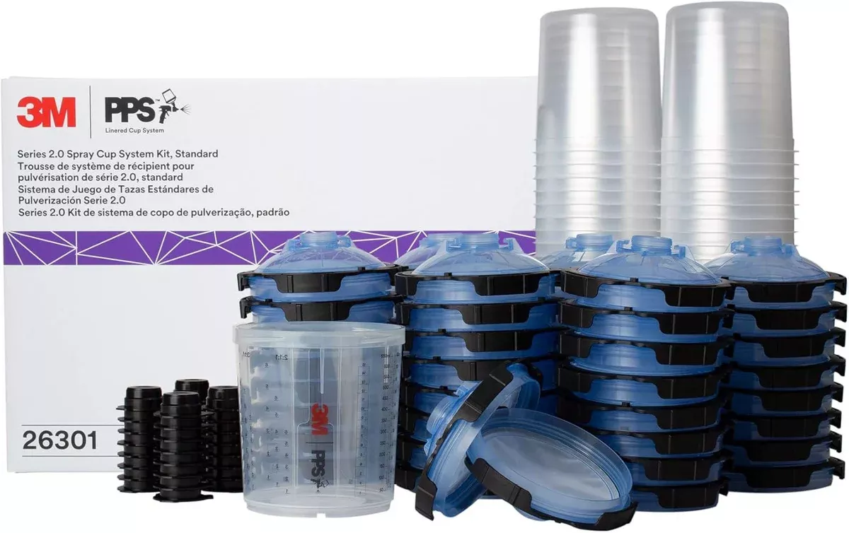 3M 26301 - PPS™ Series 2.0 Spray Cup System Kit – Standard, 22 fl oz (650 mL), 125 Micron Filter