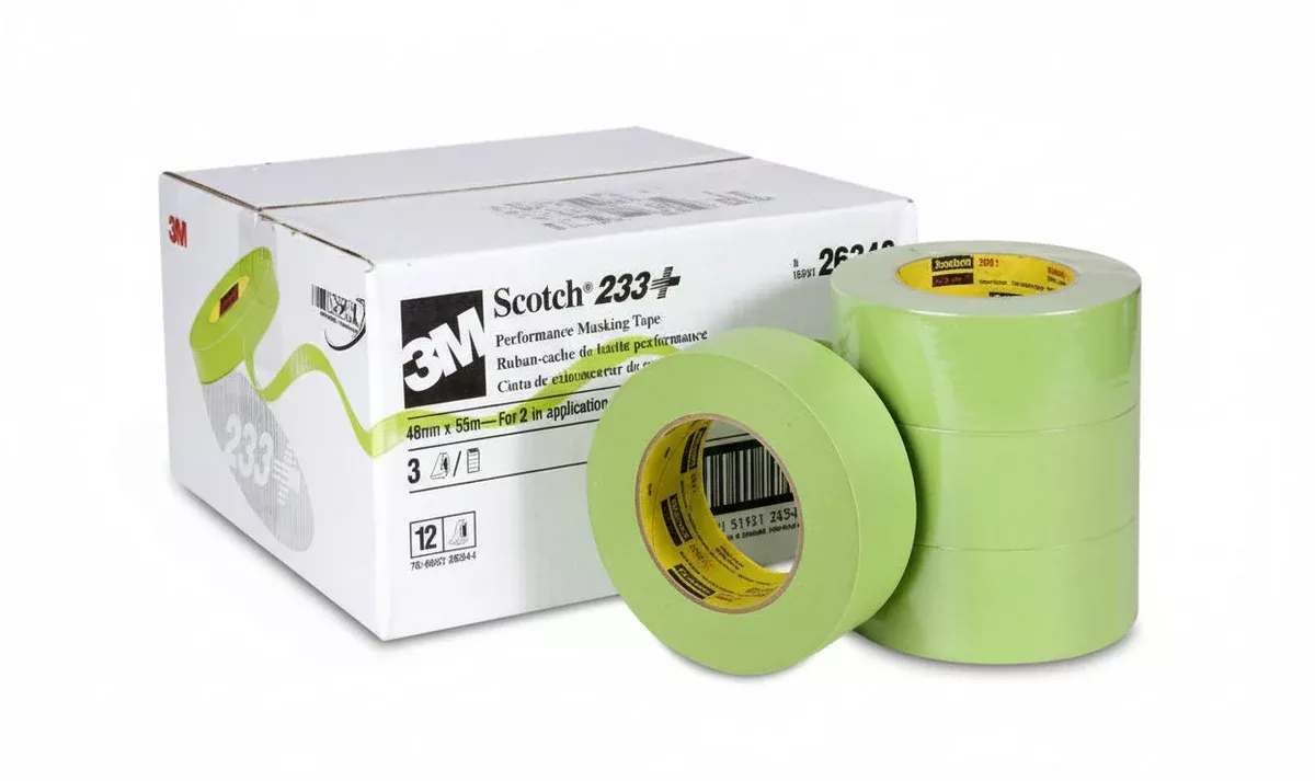 3M 26340 – 2" Performance Green Masking Tape 233+ (Case of 12 Rolls)