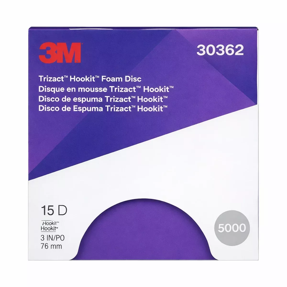 3M 30362 – 5000 Grit Trizact™ Hookit™ Sanding Disc (3 in, 15 Pack)