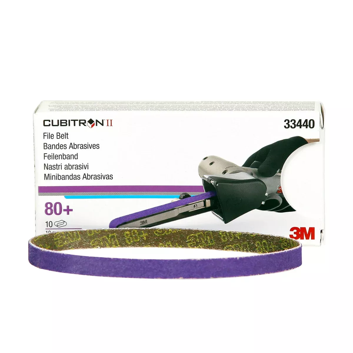 3M 33440 – 80 Grit Sanding File Belts (10 Pcs, 0.38″ x 13″)
