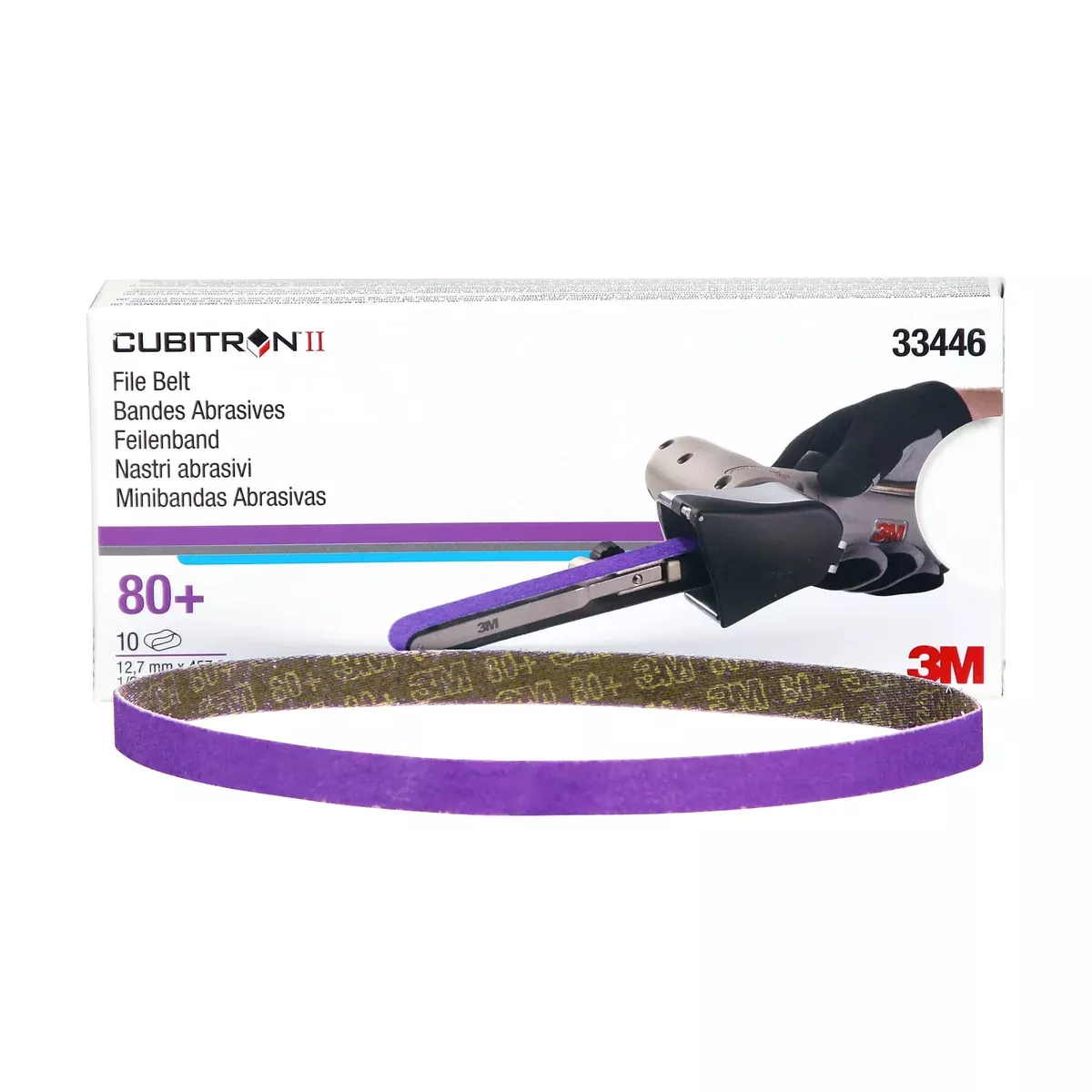 3M 33446 – 80 Grit Sanding File Belts (10 Pcs, 0.5″ x 18″)