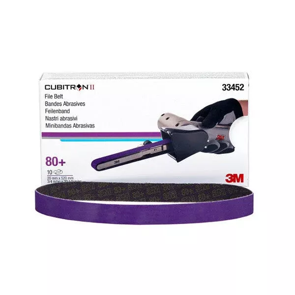 3M 33452 – 80 Grit Cubitron™ II Belt (3/4 in x 20.5 in, 10 Pack)