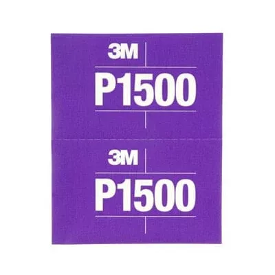 3M 34343 – 1500 Grit Hookit™ Flexible Abrasive Sheet (5.5 in x 6.8 in, 25 Pack)