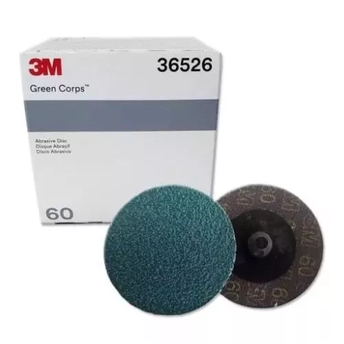 3M 36526 – 60 Grit Green Corps™ Roloc™ Abrasive Disc (2", 25 Pcs)