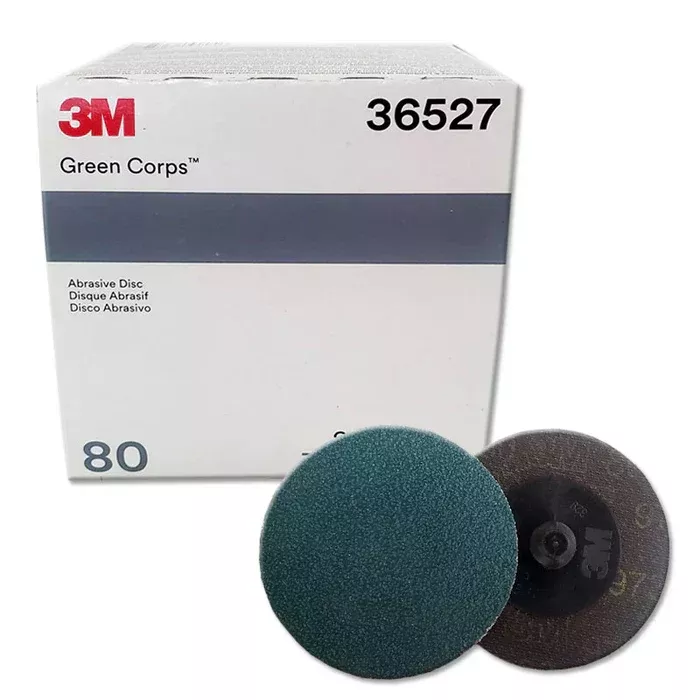 3M 36527 – 80 Grit Green Corps™ Roloc™ Abrasive Disc (2", 25 Pcs)