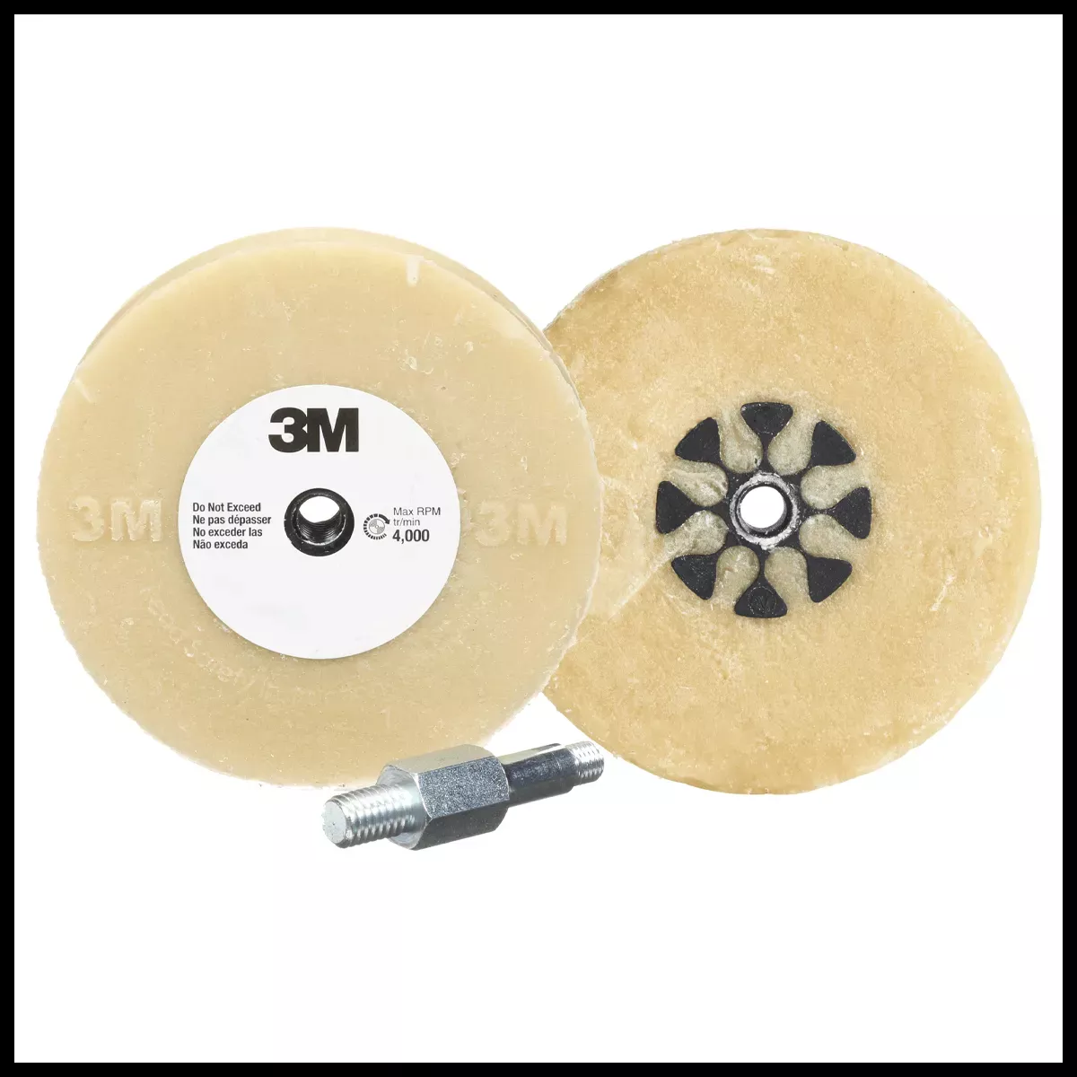 3M Stripe Off Wheel, 07498, 4 in x 5/8 in, with MandrelCase of 5