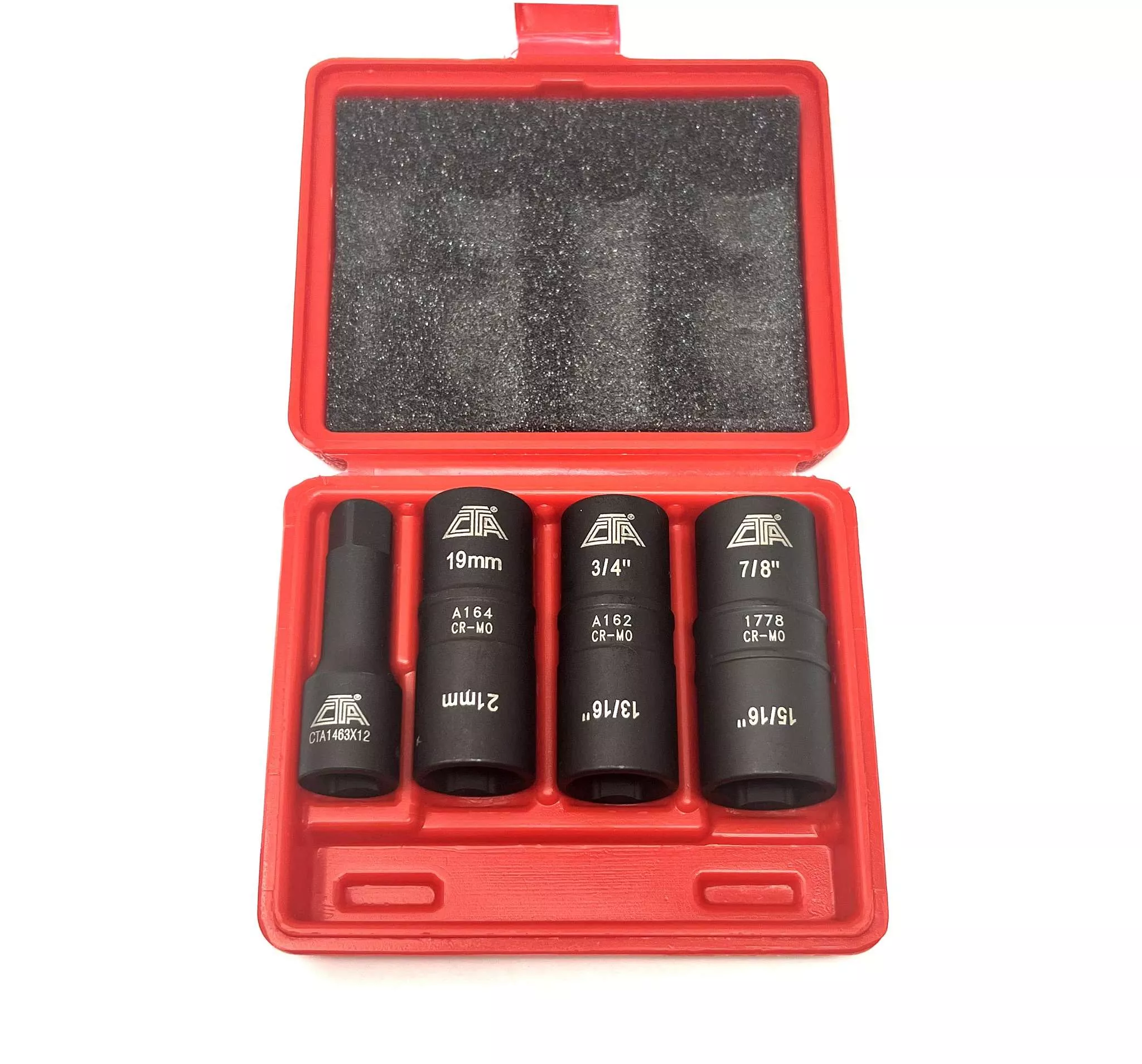 4 Pcs 1/2in. Drive Flip Socket Set With 3” Extension