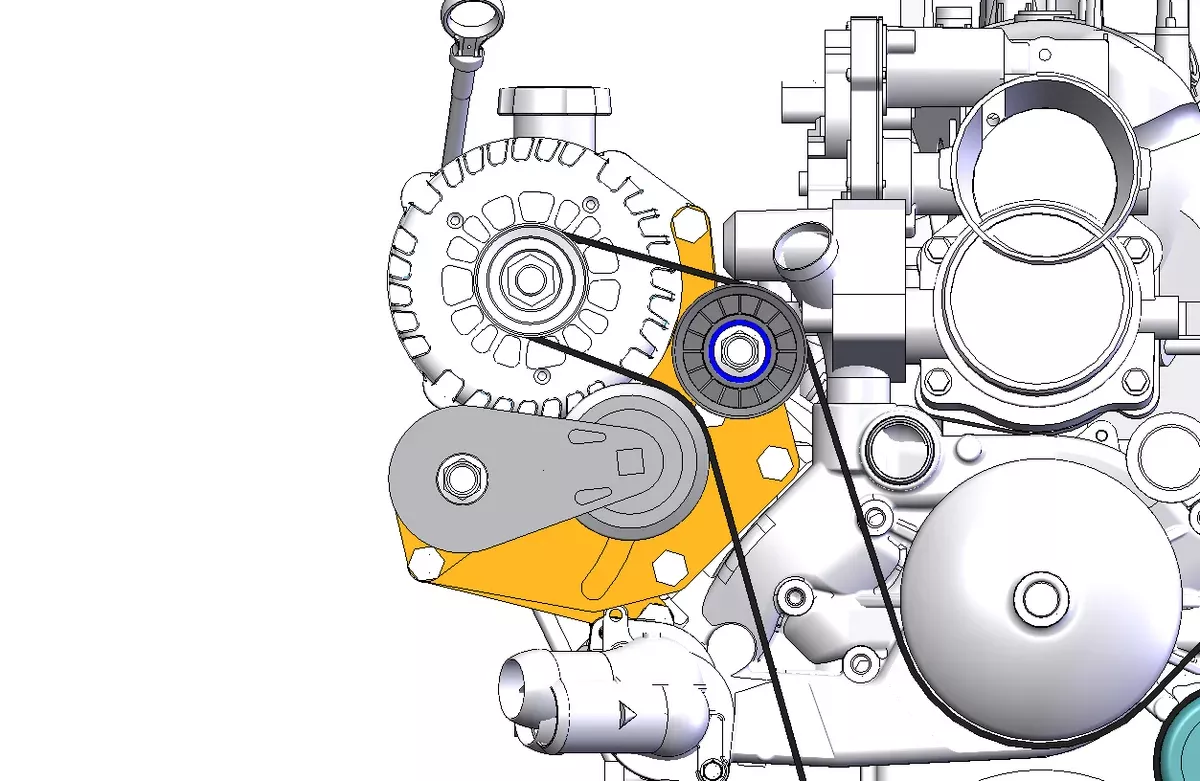 4405-20 GM LS Passenger Side Alternator/Tensioner Bracket