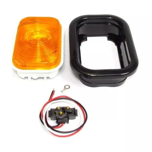 5.3" x3.4" Amber Rectangular Tail/Turn Incandescent Light With Amber Lens - Sealed | F235215