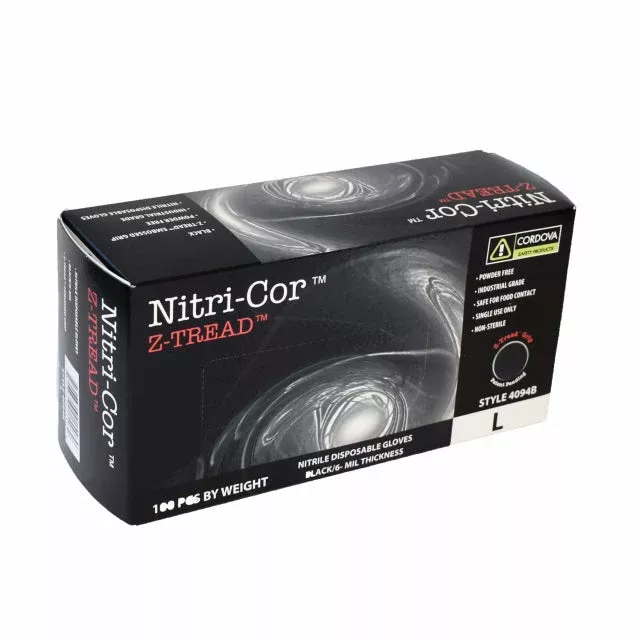 6mil Nitrile Gloves with “Z-Tread” (textured) - XXL, Box of 100
