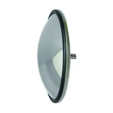 8 1/2" Semi-Bubble Convex Mirror Stainless Steel With Center Stud Mount | F245657
