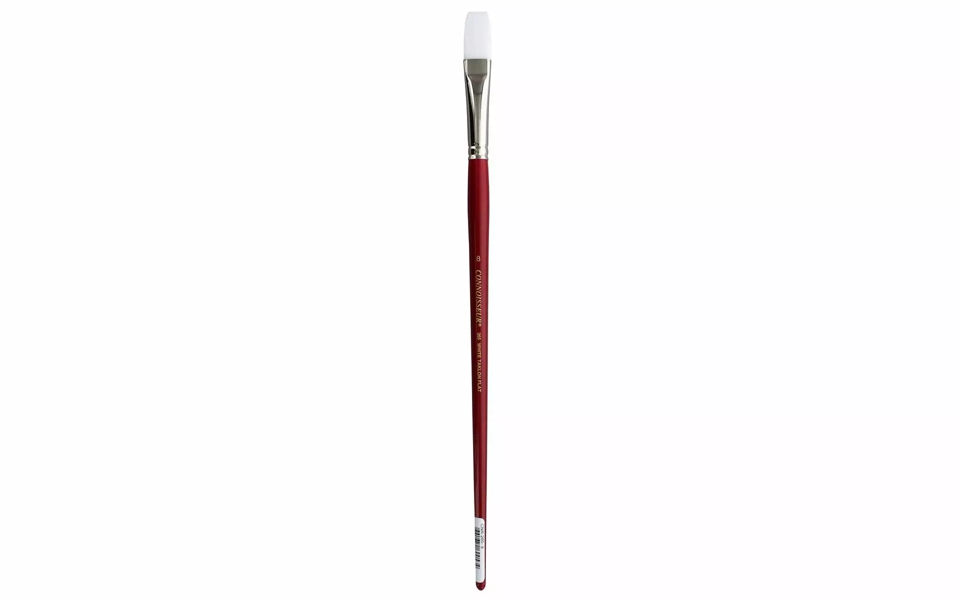 #8 Flat Long White Taklon All Media