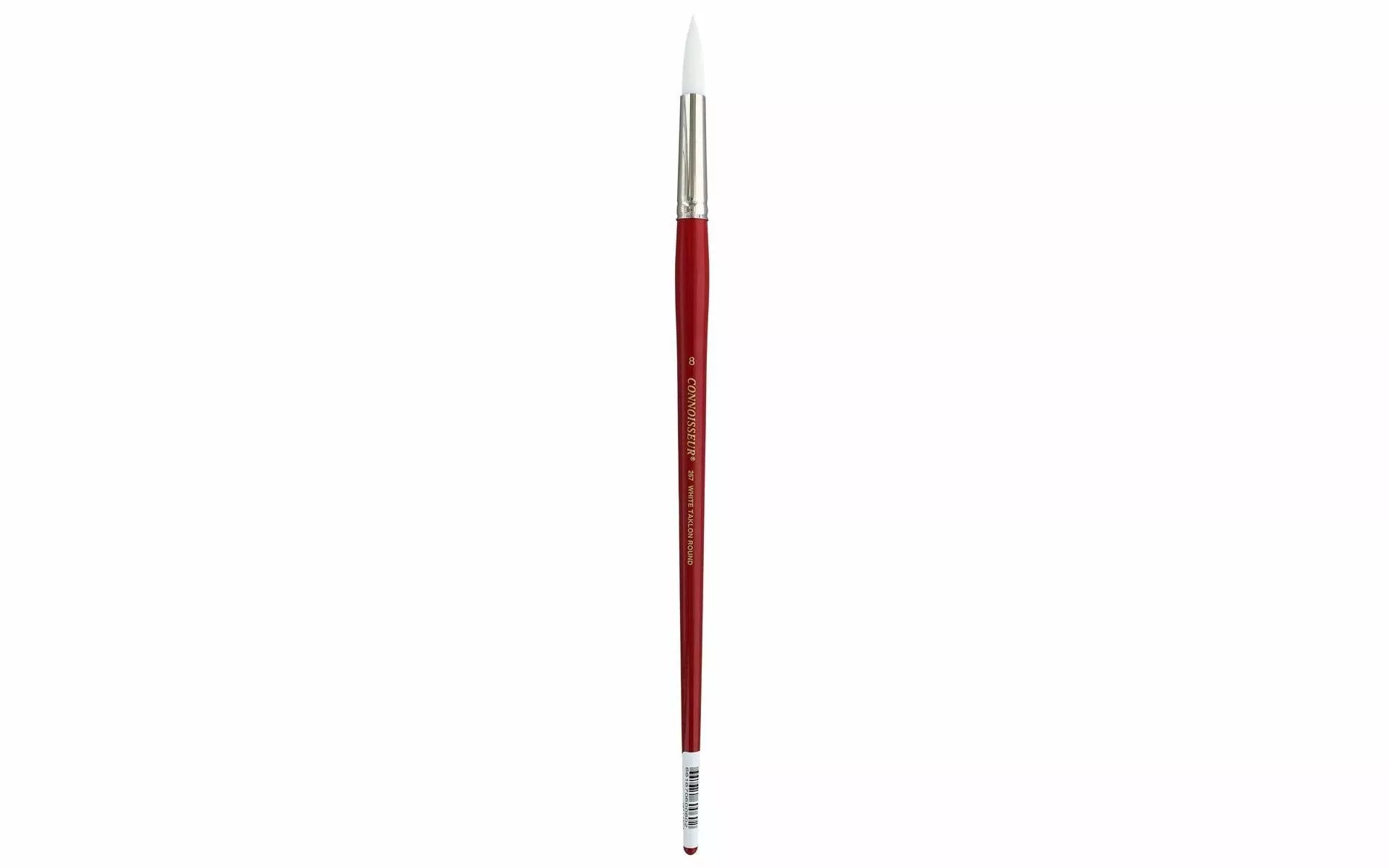 #8 Round Long White Taklon All Media