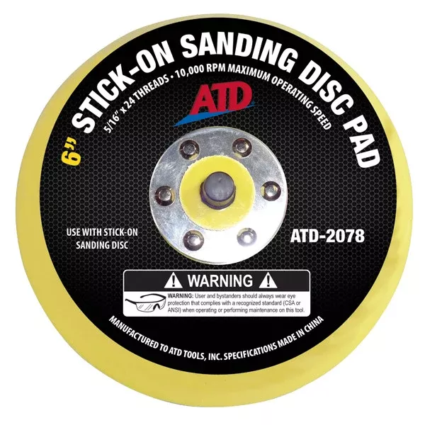 ATD 2078 – 6" Stick On Sanding Disc Pad