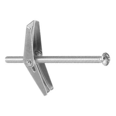 Au-ve-co 10014 Spring Wing Toggle Bolt, Imperial, #10-24 Thread, 4 in OAL, Round Head