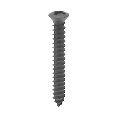 Au-ve-co 10162 Tapping Screw, #8 Thread, 1/2 in OAL, Phillips Oval Head, Black Oxide