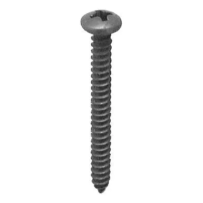 Au-ve-co 10183 Tapping Screw, #8 Thread, 1-1/4 in OAL, Phillips Pan Head, Black Oxide