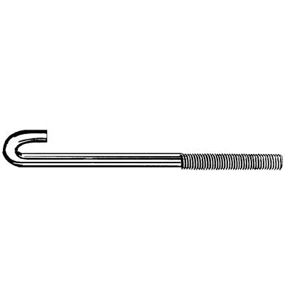 Au-ve-co 10644 Battery Hold Down Bolt With Nut, System of Measurement: Imperial, 3/8-16 Thread, 10 in L, Unplated