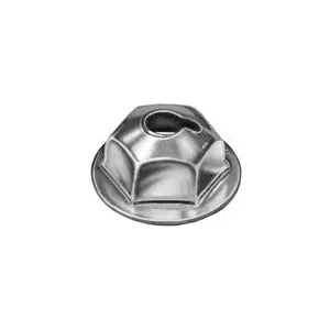 Au-ve-co 10764 Washer Lock Nut, System of Measurement: Imperial, 5/16-18 Thread, 1/2 in Width Across Flat, Zinc