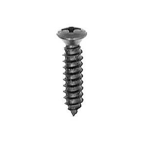 Au-ve-co 11084 Tapping Screw, #10 Thread, 1/2 in OAL, Phillips Oval Head, Black Oxide