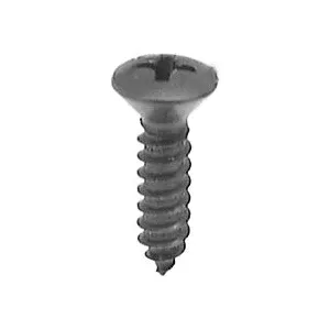 Au-ve-co 11086 Tapping Screw, #10 Thread, 3/4 in OAL, Phillips Oval Head, Black Oxide