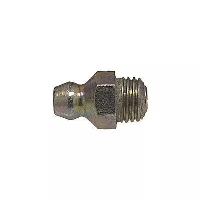 Au-ve-co 11098 Straight Grease Fitting, M8x1 Thread, Plated, 15 mm OAL