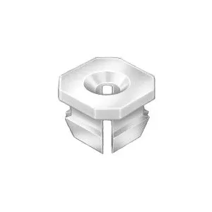 Au-ve-co 11691 Headlight Bezel Nut, System of Measurement: Imperial, #8 Thread, Nylon