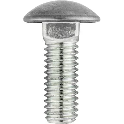 Au-ve-co 5238 Bumper Bolt, System of Measurement: Imperial, 3/8-16 Thread, 7/8 in L, Round Head, Zinc