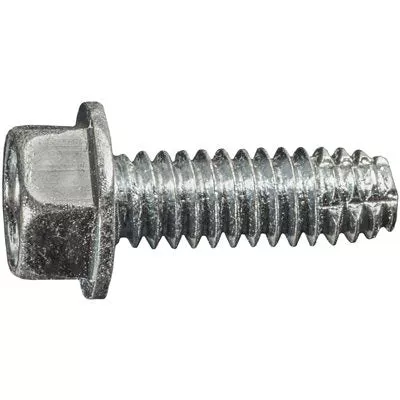 Au-ve-co 5784 Thread Cutting Tapping Screw, 1/4-20 Thread, 3/4 in OAL, Hex Washer Head, Bright Zinc Chromate