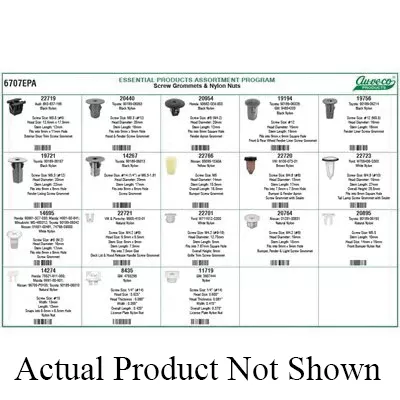 Au-ve-co 6707EPA Screw Grommet and Nylon Nut Assortment, 335 -Piece