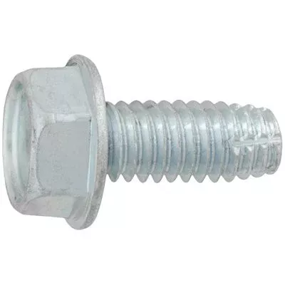 Au-ve-co 8442 Thread Cutting Tapping Screw, 5/16-18 Thread, 3/4 in OAL, Hex Washer Head, Bright Zinc Chromate