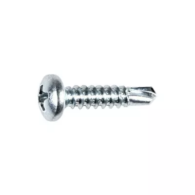 Au-ve-co 9606 Tapping Screw, #8 Thread, 3/4 in OAL, Phillips Pan Head, Zinc-Plated