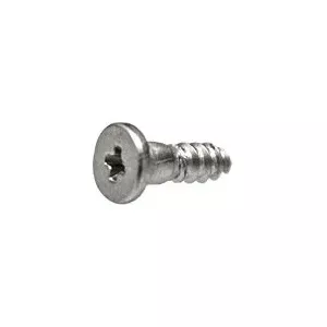 Au-ve-co 9877 Tapping Screw, System of Measurement: Imperial, #4-24 Thread, 3/8 in L, Flat Head, Phillips Drive, Zinc