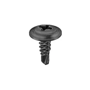 Au-ve-co AP15774 Tapping Screw, System of Measurement: Imperial, #8 Thread, 1/2 in L, Washer Head, Phillips Drive
