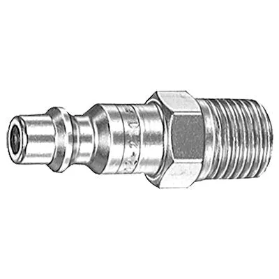 Au-ve-co MS Series 16072 Air System Connector, 1/4 in MNPT, Zinc-Chromate