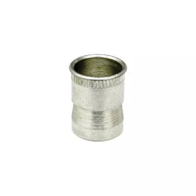 Au-ve-co NUTSERT 10290 Nut Insert, 3/8-16 Thread, 0.03 in Thick Material, 0.37 in L, Mild Steel, Tin-Plated