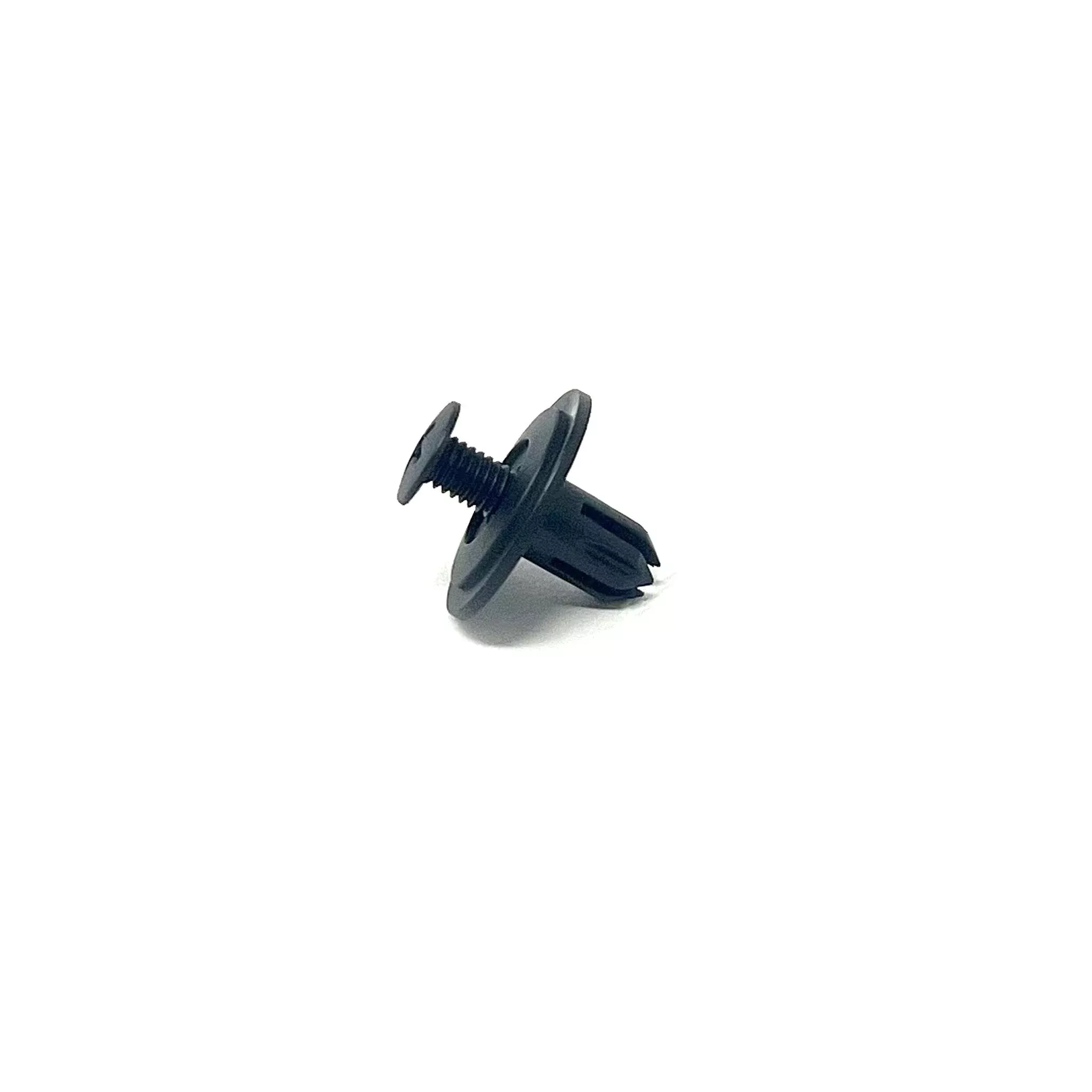 Black Nylon Phillips Screw Retainer Clip- 6mm Hole Size 11mm Stem Length (Pack of 25)