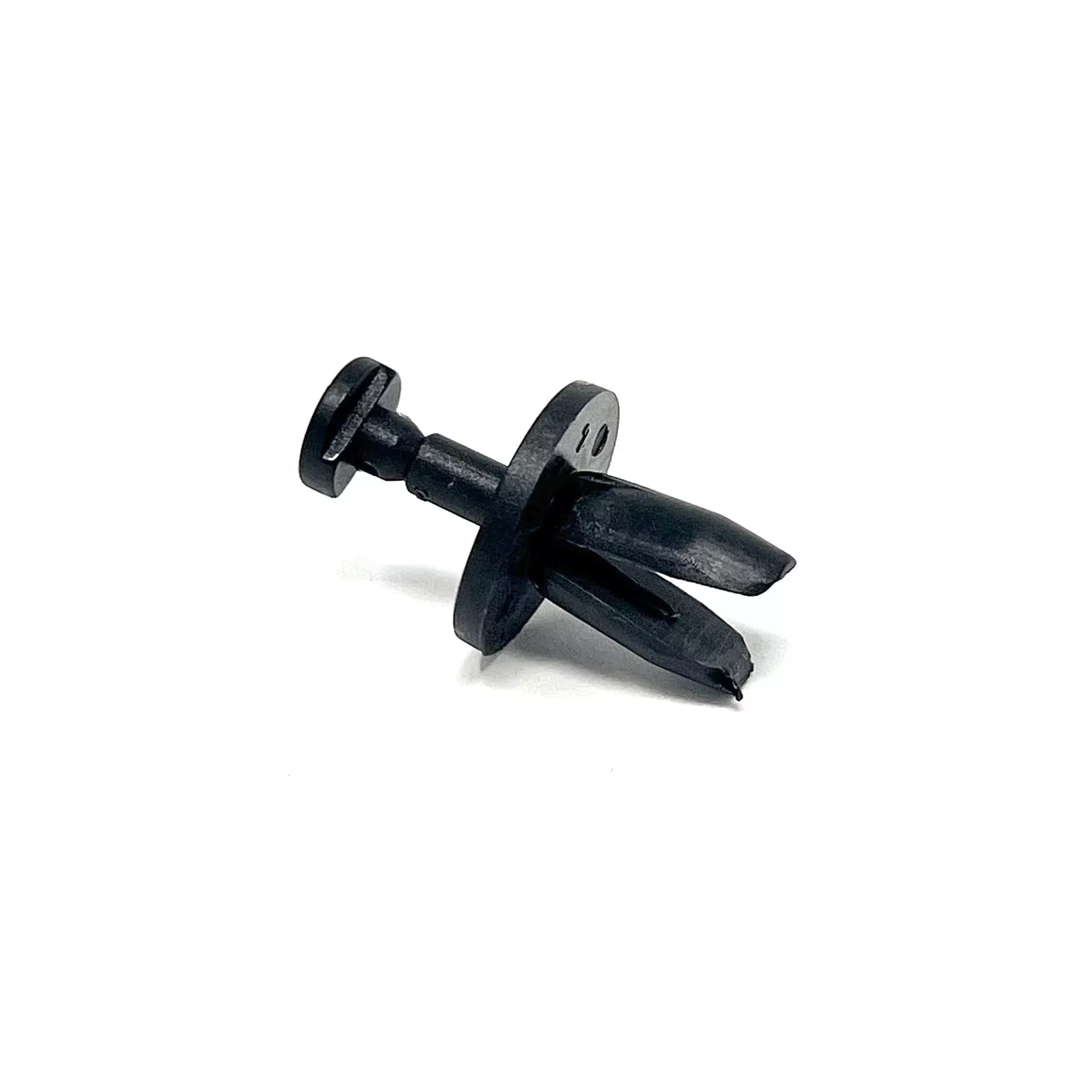 Black Nylon Push Type Retainer Clip - 8mm Hole Size 13.5mm Stem Lgth (Pack of 25)