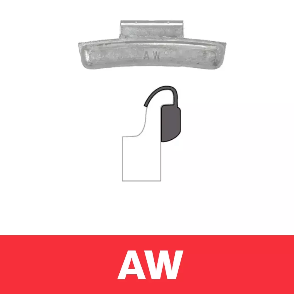 Clip-On WW - AW Profile 1.25 oz, Box of 25 - Lead "Red"