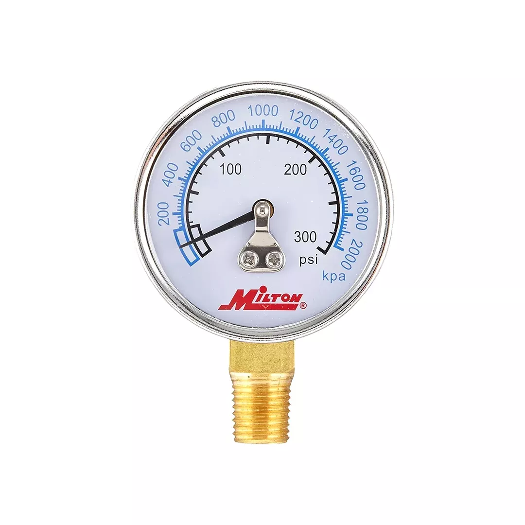 Dial Gauge, High Pressure - 1/4" NPT - Btm. Mount - 300 PSI